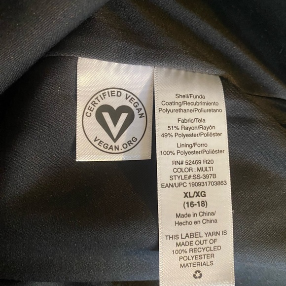 Scoop A Line Vegan Leather PU Skirt Snake Print Black White XL - Picture 5 of 5